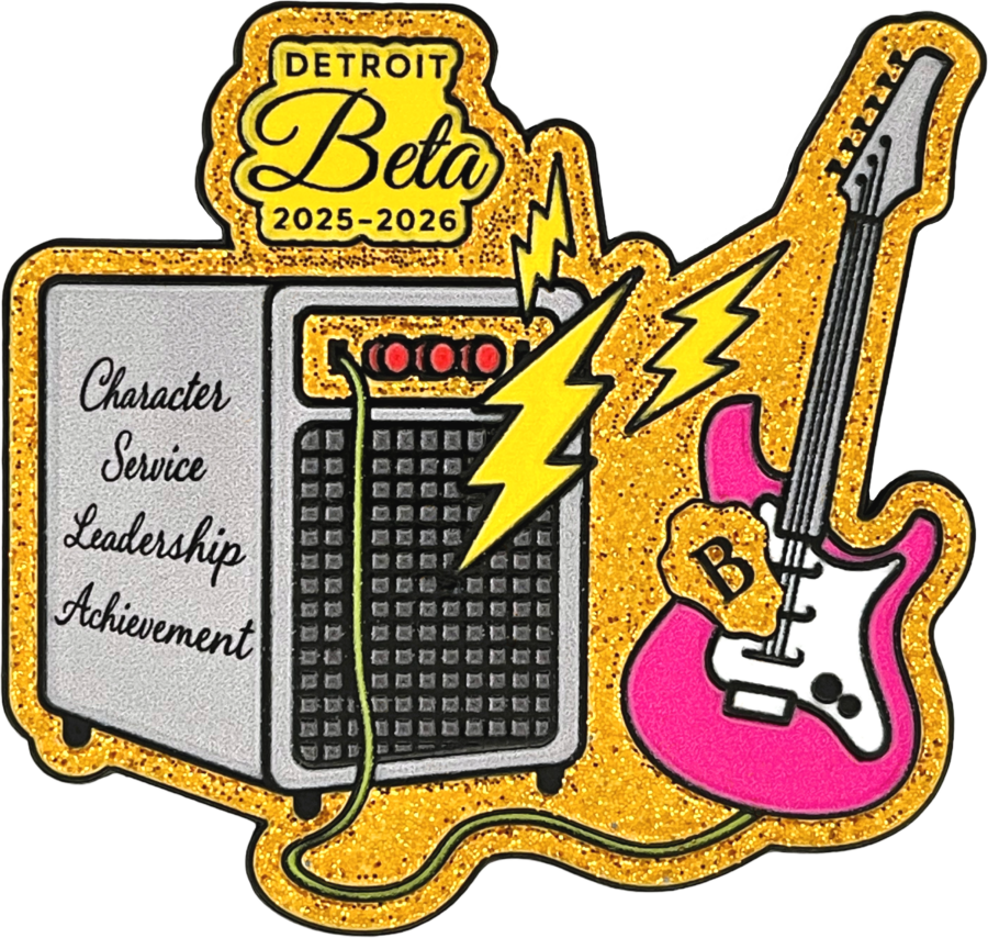 Custom National Beta Pin for Detroit ISD Beta