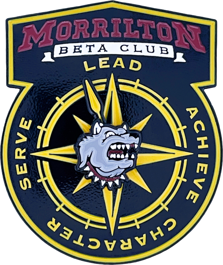 Custom National Beta Pin for Morrilton High School Beta Club Spinner