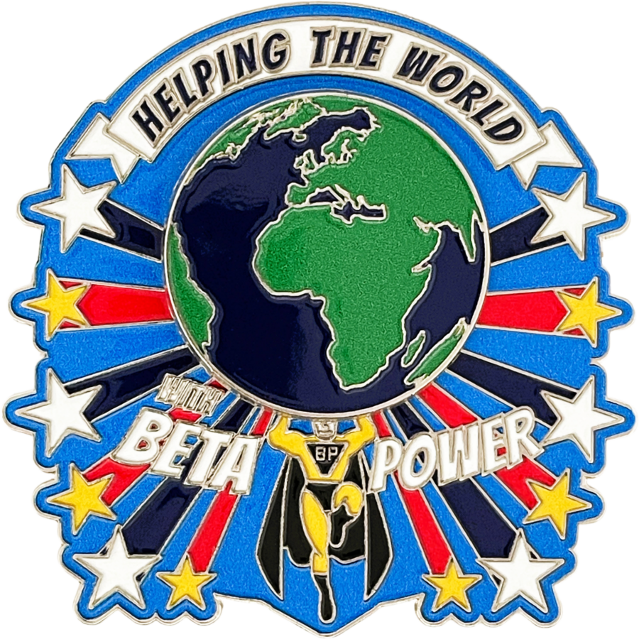 Custom National Beta Pin for Morrilton Intermediate School Beta Club Beta Power