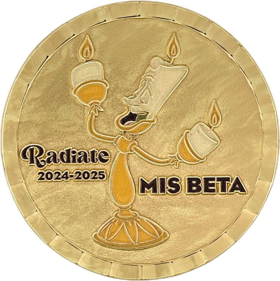 Custom National Beta Pin for Morrilton Intermediate School Beta Club - Lumiere Coin