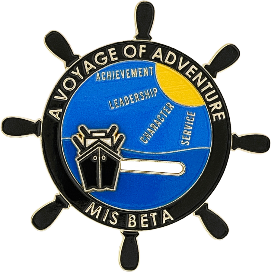 Custom National Beta Pin for Morrilton Intermediate School Beta Club Slider