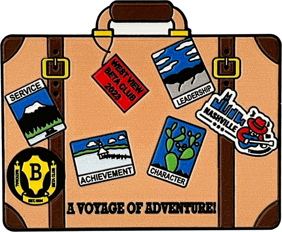 Custom National Beta Pin for West View Middle School Beta