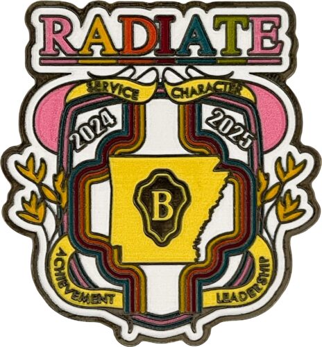 Beta Pin Examples - Middle School DeWitt Beta Club Enamel Pin