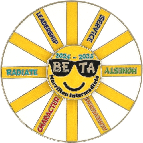 Custom National Beta Pin for Morrilton Intermediate School Beta Club